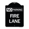 Signmission Delaware No Parking Fire Lane Heavy-Gauge Aluminum Architectural Sign, 24" x 18", BW-1824-24195 A-DES-BW-1824-24195 - alternate 1